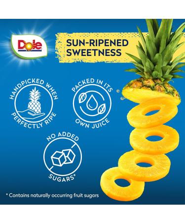 Dole Tropical Gold Premium Tinned Pineapple Slices in Juice 6 x 432g Healthy Snack Made with Fresh Fruit No Added Sugar Pineapple Cans Perfect for Breakfast & Dessert or Adding to Recipes Pineapple 432 g (Pack of 6) - Buy Online on GoSupps.com
