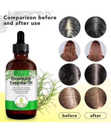 100% Pure Rosemary Oil for Hair Growth - Natural Essential Oil for Eyebrows & Eyelashes Nourishes Scalp & Stimulates Growth - 120ml - Buy Online on GoSupps.com