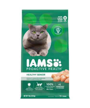 Iams Proactive Health Healthy Senior Dry Cat Food, Chicken Flavor Healthy Senior Chicken 7 Pound (Pack of 1)