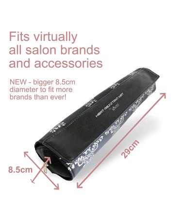 Vegan Leather Hair Straightener Case & Roll Mat by j&m - Stylish Pouch with Detachable Mat - Fits ghd, BaByliss & More (Rose Gold) - Buy Online on GoSupps.com