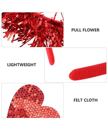 Beaupretty Glitter Heart Headband - Red Lametta Hair Band for Valentine's Day Weddings & Photo Props - Buy Online on GoSupps.com