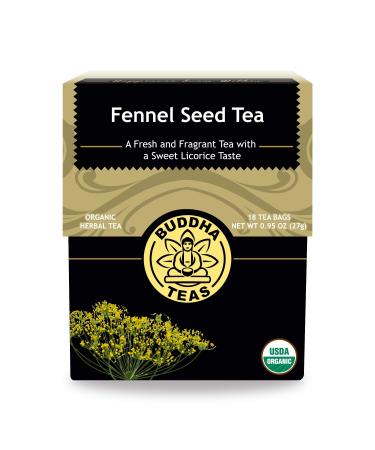 Buddha Teas Organic Fennel Seed Tea - OU Kosher, USDA Organic, CCOF Organic, 18 Bleach-Free Tea Bags