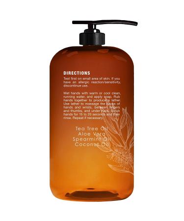Majestic Pure Tea Tree Hand Soap - Aloe Vera & Rosemary - Sulfate Free Liquid Wash (16 fl oz) - Buy Online on GoSupps.com