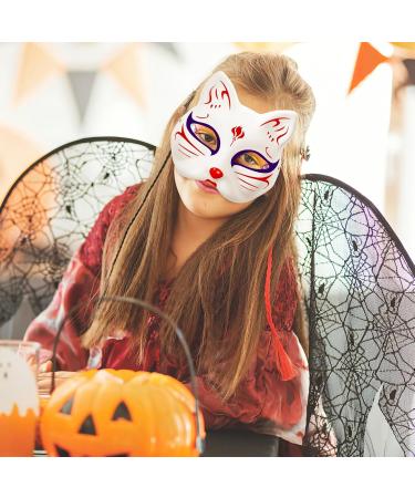Homoyoyo Cat Masks Set - 10 Unpainted DIY Masquerade Masks for Halloween Cosplay & Costume Parties - Buy Online on GoSupps.com
