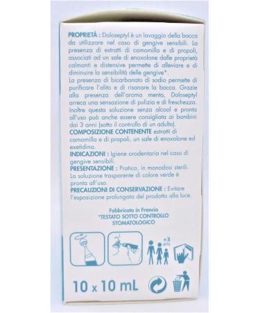GILBERT HEALTHCARE Doloseptyl Mouthwash Single Doses 10 ml Pack of 10 - Pack of 4 - Buy Online on GoSupps.com