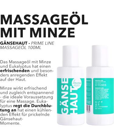 Loovara Premium Massage Oil 100ml - Cooling Mint & Eucalyptus | 100% Vegan Natural & Microplastic-Free - Made in Germany | Ideal for Relaxation - Buy Online on GoSupps.com