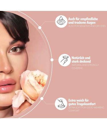 Bella 1-Day Colored Contact Lenses Hazel Honey - Natural Hazelnut Brown for Dark Eyes - Dioptria -0.00 - Daily Use - 10x Pack - Buy Online on GoSupps.com