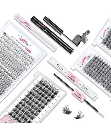 Crislashes DIY Cluster Eyelash Extension 16mm D Curl - Natural Look - 78pcs Reusable Individual Cluster Lashes - F04-D Curl 16mm - Buy Online on GoSupps.com