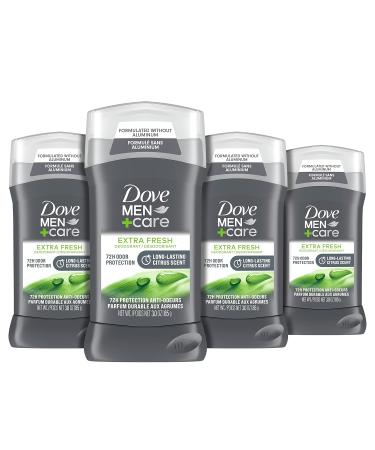 Dove Men+Care Deodorant Stick for Men Extra Fresh 4 Count Aluminum Free 3 oz & Body and Face Wash Clean Comfort 4 Count for Healthier and Stronger Skin Effectively Washes Away Bacteria - Buy Online on GoSupps.com