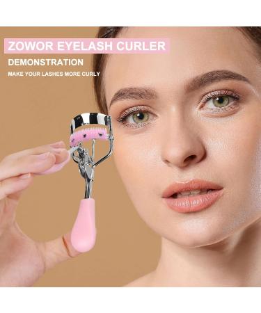 Buy Pink Eyelash Curler with Comb - Fit All Eye Shapes Natural & Long-Lasting Makeup Gift for Women - Buy Online on GoSupps.com
