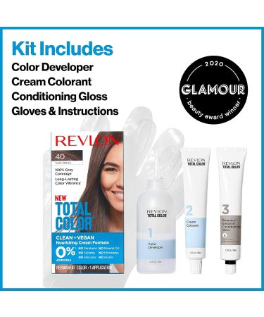 Revlon Total Color Permanent Hair Dye - Clean Vegan 100% Gray Coverage 80 Medium Natural Blonde 3.5 oz - Shop Internationally - Buy Online on GoSupps.com