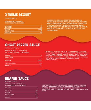 Elijah's Xtreme Award Winning Hot Sauce Variety Pack - Ghost Pepper, Scorpion Pepper, Carolina Reaper Hot Sauces (3 Bottles) - Buy Online on GoSupps.com