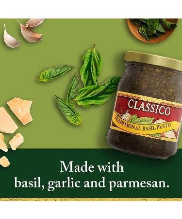 Classico Signature Recipes Basil Pesto Sauce & Spread - 8.1 oz Jar - Buy Online on GoSupps.com