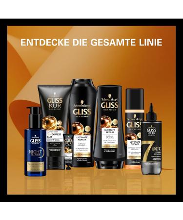 GLISS Ultimate Repair Rinse 200 ml | Keratin Repair for Extremely Damaged Hair | Easy Combability - Buy Online on GoSupps.com