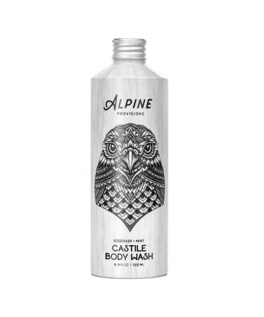 Alpine Provisions Plant-based Castile Body Wash  Rosemary + Mint  16.9 fl oz Plastic-free Aluminum Bottle.