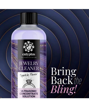 Calyptus Ultrasonic Jewelry Cleaner Solution Concentrate 16oz - USA Made Plant Based Formula - Diamond, Gem, Gold, Silver, Ring Cleaning - 8oz (Pack of 2) - Buy Online on GoSupps.com