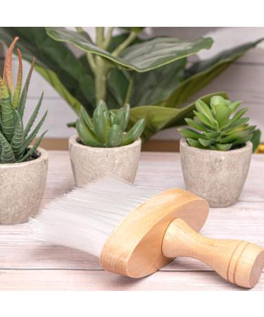 Kobe Professional Hairdressing Wooden Neck Brush - Gentle Feathery Bristles for Precision Cleaning - Lightweight and Compact Design for Professional and Home Use - Buy Online on GoSupps.com