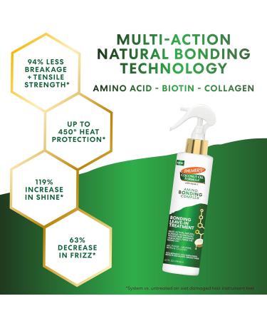 Palmer's Amino Bonding Complex Leave-In Conditioner Spray - Coconut Oil & Vitamin E Heat Protectant Anti-Frizz Treatment for All Hair Types - 6.7 fl. oz - Buy Online on GoSupps.com