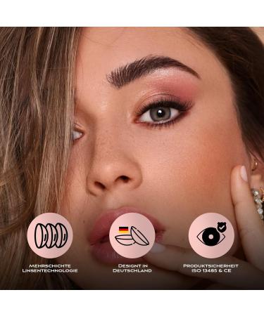 Beautyu Natural Color Lenses - Soft Glamour Gray Contact Lenses with Case & Tweezers | 1 Pair (2 Pieces) for Stunning Eyes - Buy Online on GoSupps.com