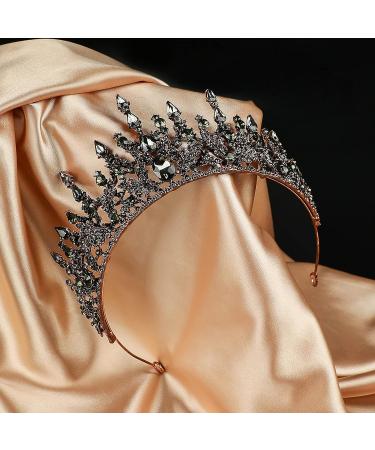 DOYOU Black Gothic Crown for Women - Vintage Baroque Queen Tiara for Wedding & Prom - Buy Online on GoSupps.com