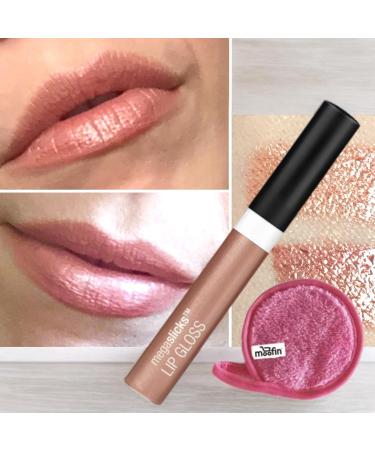 Buy Wet N Wild Megaslicks Lip Gloss Rose Gold - Long Lasting High Gloss & Moofin Makeup Cloth Bundle | International Shipping - Buy Online on GoSupps.com