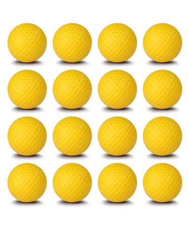CHAMPKEY Practice Foam Golf Balls 16 Pack | Limited Flight Golf Balls | True Spin and Feel Training Balls Ideal for Indoor and Outdoor Training Yellow
