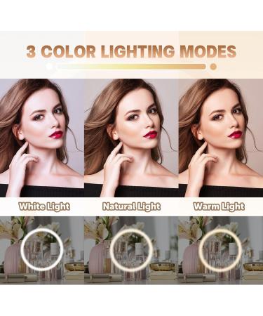 SLIMOON 8.66 Large Vanity Mirror with Lights and Detachable 5X Magnifying Mirror | Rechargeable LED Makeup Mirror with Wireless Charger - Buy Online on GoSupps.com