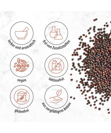 Mustard Seeds Monte Nativo (500g) - Black Mustard Seeds for Cooking - ustard Seeds for Dressings Sauces Dips - Black Mustard - Dried Spices - Buy Online on GoSupps.com