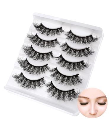 Buy Sibba 3D Multi-Layered Curly False Eyelashes - 5 Pairs of 18mm Faux Mink Eye Lash Extensions (Style 04) | Dramatic & Fluffy Volume for Stunning Eyes - Buy Online on GoSupps.com