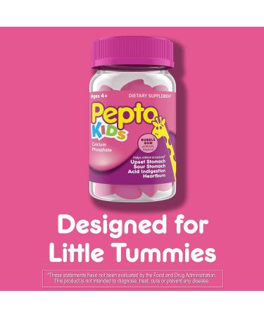 Pepto Kids Gummies Helps Relieve Occasional Upset Stomach Acid Indigestion Sour Stomach and Heartburn 24 Gummies - Buy Online on GoSupps.com