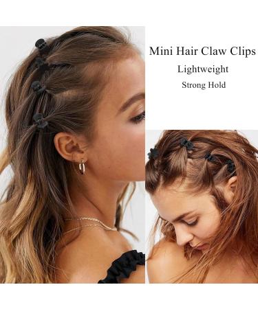 Hapdoo 24pcs Black Mini Matte Hair Claw Clips - Non-slip Strong Hold Hair Accessories for Women and Girls - Buy Online on GoSupps.com