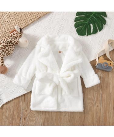 Soft Flannel Jelly Baby Bathrobes for Toddlers | Cozy Winter Nightwear for Boys & Girls (4-5 Years) - White - Buy Online on GoSupps.com