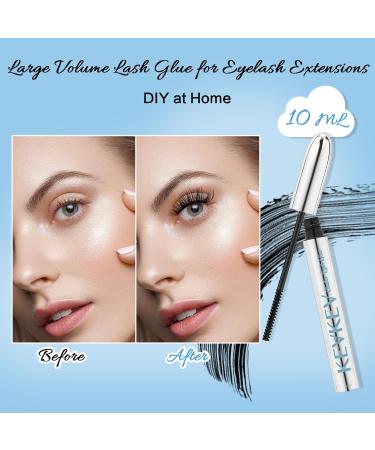 KevKev Eyelash Glue for Cluster Lashes - 10ml Black Quick Dry Super Strong Hold with Remover & Cotton Swabs - Buy Online on GoSupps.com