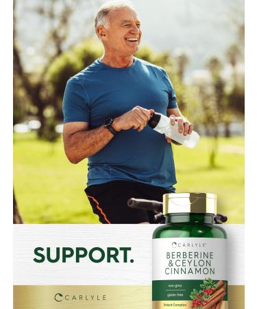 Carlyle Berberine with Ceylon Cinnamon | 60 Capsules | Vegetarian Non-GMO Gluten Free 60 Count (Pack of 1) - Buy Online on GoSupps.com