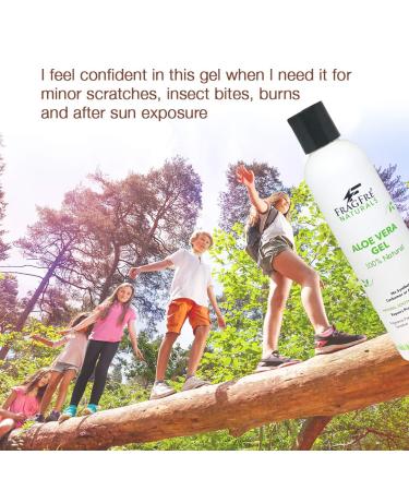 FRAGFRE All-Natural Aloe Vera Gel 8 oz (2-Pack) - 100% Natural Soothing Gel for After Sun Care - Fragrance-Free, Vegan, Gluten-Free - Buy Online on GoSupps.com
