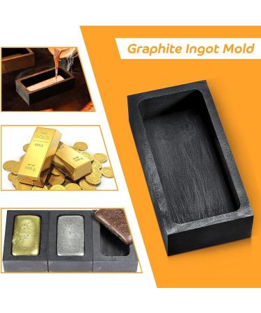 2-Piece Graphite Ingot Mould for Gold Silver Metal Casting | 4 x 2 x 1 Inch Crucible Mould for Melting and Refining Aluminum Copper Brass - Buy Online on GoSupps.com