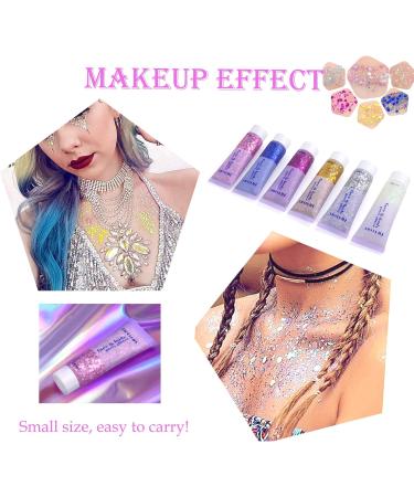 Green Body Glitter Gel - Long Lasting Face & Hair Sparkling Makeup | Mermaid Sequins Liquid Glitter for Eyeshadow & Nails (2PCS - Buy Online on GoSupps.com