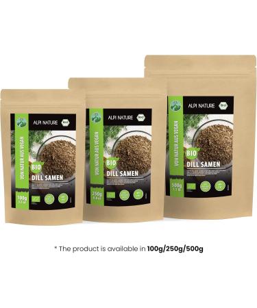 Alpi Nature Aneth Graines BIO 100g Graines d'Aneth bio Enti res Crues pour la Cuisine et pr paration de Th  - Buy Online on GoSupps.com