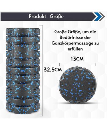 Fascia Roll & Massage Roller | Foam Scooter for Muscle Tension Relief | 32cm x 13cm | International Shipping Available - Buy Online on GoSupps.com
