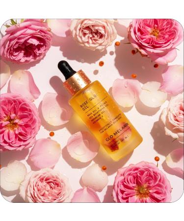 Glo Melanin Rose Glo Oil Natural Brightening & Soothing Facial & Body Oil with Rosehip Sea Buckthorn Argan Grape Seed & Vitamin E 100% Clean Melanin-Friendly (1.7 fl oz 50ml) - Buy Online on GoSupps.com