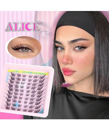 ALICE Natural Lash Clusters - DIY Eyelash Extensions | Wispy 3D Cat Eye C Curl Individual Lashes - Buy Online on GoSupps.com