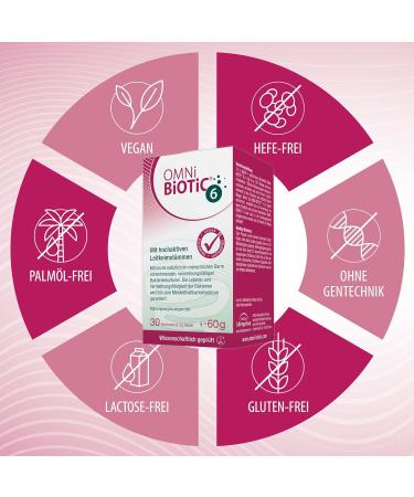 Omni Biotic 6 Powder - 150 Portions (300g) | Vegan Gluten-Free Lactose-Free Prebiotic with 6 Bacterial Strains & 4 Billion CFU per Dose - International Shipping Available - Buy Online on GoSupps.com