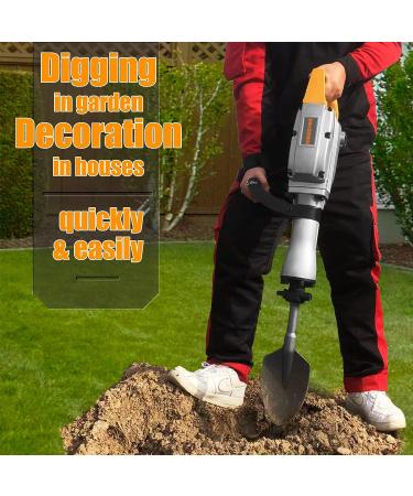 HIGOSPRO 5 Inch Wide Hex Shank Clay Spade Chisel Bit | Demolition Jack Hammer Tool | 17.1 Inch Long Alloy Steel Construction - Buy Online on GoSupps.com