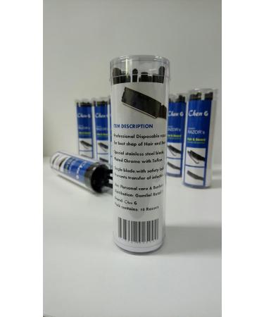 Chen G Professional Disposable Razors for Men - Precise Hair & Beard Shaping (Pack of 10) - Stainless Steel Straight Single-Edge Blade with Safety Lock - Smooth Shave Barber Razor - Buy Online on GoSupps.com