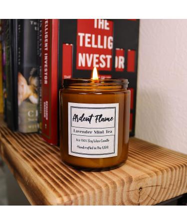 Ardent Flame Lavender Mint Tea Soy Wax Candle 8 oz - Handmade in USA | Highly Scented | Premium Fragrance | Long Lasting | Gift for Women & Men - Buy Online on GoSupps.com