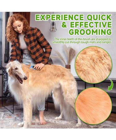 2-Piece Cat Hair Remover & Knot Comb Set - Pet Massage Tool for Long-Haired Cats & Dogs | Essential Grooming Kit - Buy Online on GoSupps.com