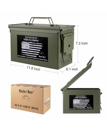 MASTER BEAR Ammo Can Gift Set for Men | Unique Birthday & Father's Day Gifts | Glass Mug Wristband Sandalwood Amber Bath & Body Essentials - Buy Online on GoSupps.com