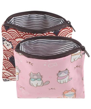 Hoement 2st hygiene bag delightful period pocket tampon organizer decorative bags from the time women bandage portable bag time pocket toilet paper polyester tie student