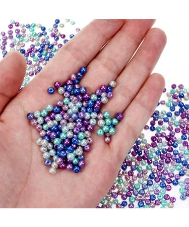 TOAOB 1000pcs 4mm Pearl Beads | Multi-Colored Round Glass Spacer Beads | DIY Craft Necklaces Bracelets Jewelry Making - Buy Online on GoSupps.com