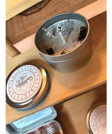 Aromatherapy Soy Wax Intention Candle - Helm of Awe Protection - 4oz Viking Shield - Eco-Friendly & Natural Scented Candle for Wellness - Buy Online on GoSupps.com
